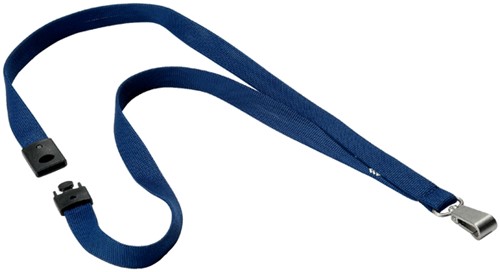 Textielkoord Durable 8127 met karabijnhaak nachtblauw