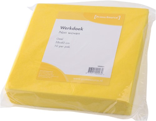 Werkdoek Non Woven geel 38x40cm