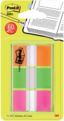 Indextabs 3M Post-it 680OLP 24mmx43.2mm oranje/groen/paars