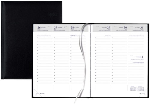 Agenda 2021 Quantore week 7dagen/2pagina's zwart