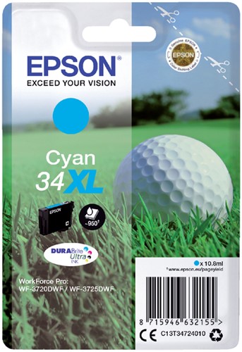 Inktcartridge Epson 34XL T3472 blauw HC