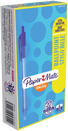Balpen Paper Mate Inkjoy 100RT blauw medium-2