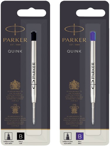 Balpenvulling Parker Quink blauw breed op blister-2