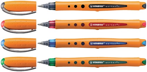 Rollerpen STABILO Worker 0.5mm zwart-2