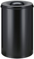 Papierbak met vlamdover Vepabins 110liter 45cm zwart