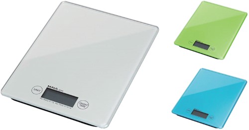 Briefweger MAUL Gloss tot 5000 gram wit glazen plateau incl.batterij-2