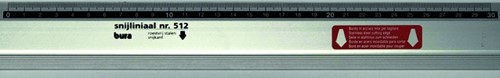 Liniaal Bura 512 300mm aluminium