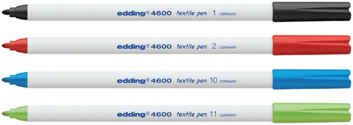 Viltstift edding 4600 textiel rond zwart 1mm-2