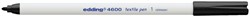 Viltstift edding 4600 textiel rond zwart 1mm