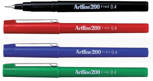 Fineliner Artline 200 rond 0.4mm zwart-2