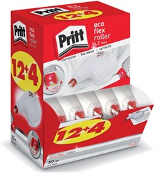 Correctieroller Pritt 4.2mmx10m eco flex valuepack à 12+4 gratis