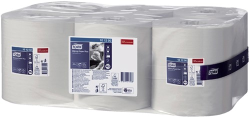 Poetsrol Tork M2 101250 2laags 25cmx160m wit 6rollen-3