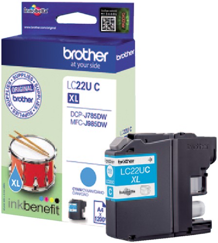 Inktcartridge Brother LC-22U blauw