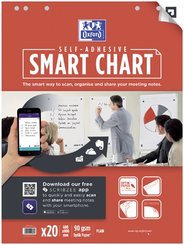 Flipoverpapier Oxford smart 60x80cm blanco 90gr 20v