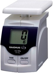 Briefweger Raadhuis basic tot 500gram kunststof wit