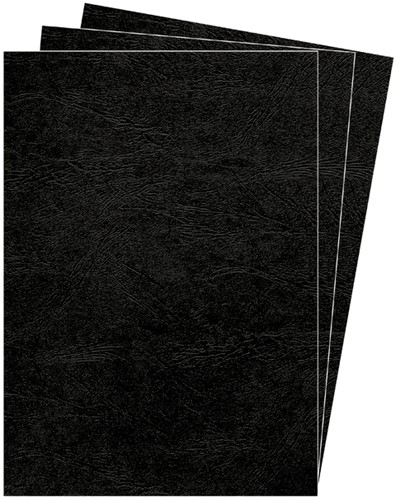 Voorblad Fellowes A4 lederlook zwart 25stuks-3