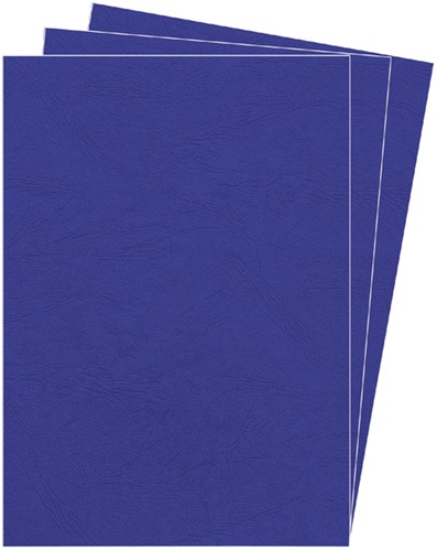 Voorblad Fellowes A4 lederlook royal blauw 25stuks-3
