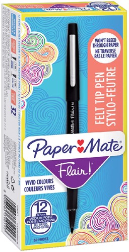 Fineliner Paper Mate Flair original zwart 1.0mm-3