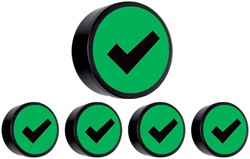 Magneet check 35mm groen