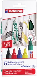 Viltstift edding 4500 textiel rond 2-3mm basis assorti