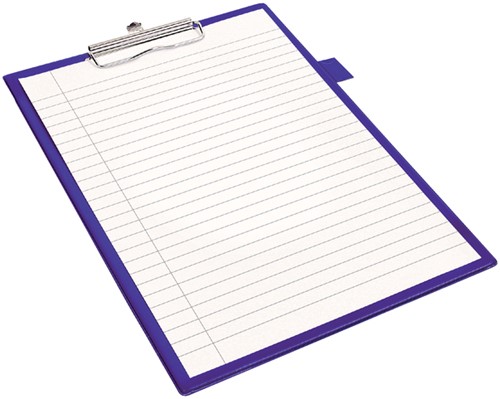 Klembord Quantore A4 blauw met 100mm klem + penlus-2
