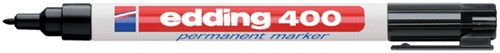Viltstift edding 400 rond zwart 1mm blister-2