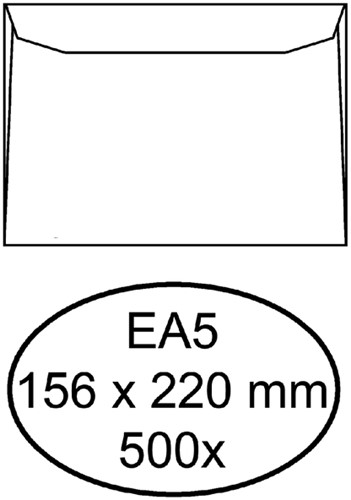 Envelop Quantore bank EA5 156x220mm wit 500stuks