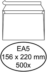 Envelop Hermes bank EA5 156x220mm zelfklevend wit 500stuks