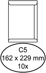 Envelop Hermes akte C5 162x229mm zelfklevend wit 10stuks
