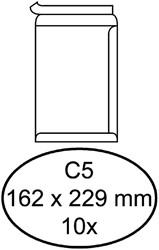 Envelop Quantore bank C5 162x229mm zelfklevend wit 10stuks