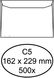 Envelop Quantore bank C5 162x229mm wit 500stuks