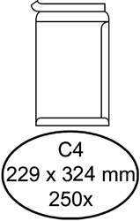Envelop Quantore akte C4 229x324mm zelfklevend wit 250stuks