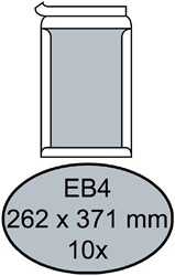 Envelop Quantore bordrug EB4 262x371mm zelfkl. wit 10stuks
