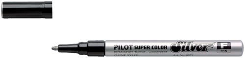 Viltstift PILOT Super SC-S-F lakmarker rond zilver 1mm