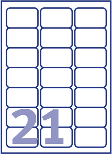 Etiket Avery J8160-25 63.5x38.1mm wit 525 stuks-2