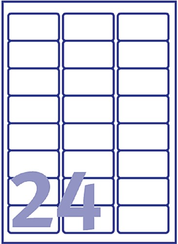Etiket Avery L4773-20 63.5x33.9mm polyester wit 480stuks-2