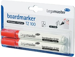 Viltstift Legamaster TZ100 whiteboard rond rood 1.5-3mm 2s