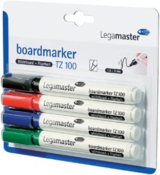 Viltstift Legamaster TZ100 whiteboard rond ass 1.5-3mm 4st