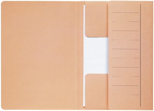 Dossiermap Djois Secolor Mammoet folio 3 kleppen 250gr recycled 360 x 250 mm chamois