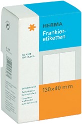 Frankeeretiket Herma 4328 130x40mm 500stuks dubbel