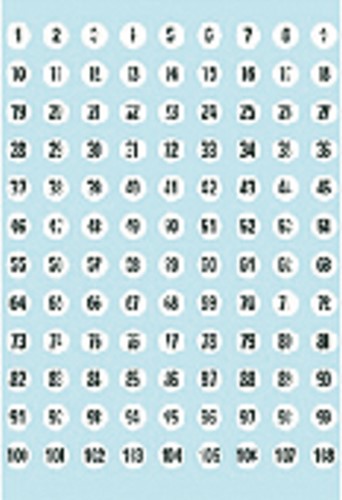 Etiket HERMA 4128 8mm getallen 1-540 540 stuks
