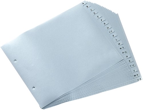 Ordneralfabet Quantore 2-gaats 18x23 PP grijs-2