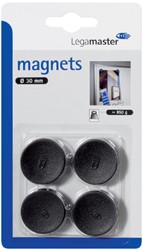 Magneet Legamaster 30mm 850gr zwart 4stuks