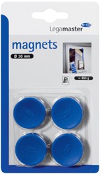 Magneet Legamaster 30mm 850gr blauw 4stuks