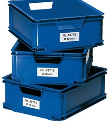 Weatherproof polyester labels for laser printers