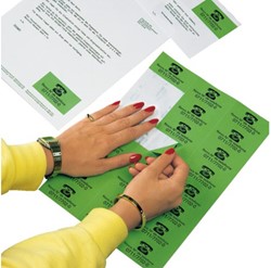 Farbige Etiketten für Drucker