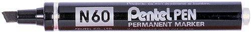 Viltstift Pentel N60 schuin zwart 1.2-6mm