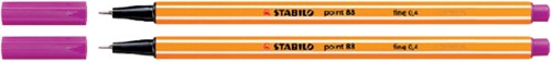 Fineliner STABILO point 88/56 roze rood