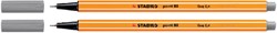 Fineliner STABILO point 88/96 donker grijs