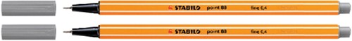 Fineliner STABILO point 88/96 donker grijs